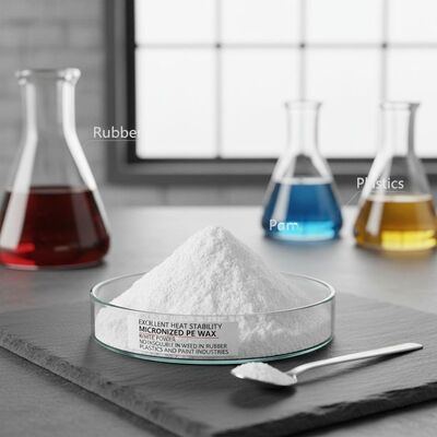 Excellent Heat Stability Micronized PE Wax White Powder No Insoluble In Water Used In Rubber Plastics And Paint Industries